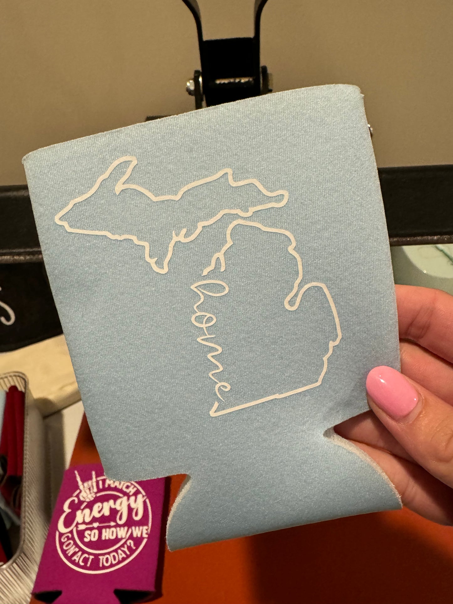 “Michigan” koozie